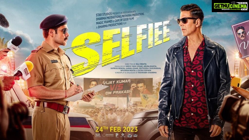 Karan Johar Instagram - The countdown has begun! 20 DAYS TO GO…for this superstar and superfan to take over the big screens!💥💥 #Selfiee in cinemas 24th Feb! @akshaykumar @therealemraan @nushrrattbharuccha @dianapenty @apoorva1972 @therealprithvi @supriyamenonprithviraj @iamlistinstephen @raj_a_mehta @rishiwrites @dharmamovies @starstudios #CapeOfGoodFilms @prithvirajproductions @magicframes2011 @vbfilmwala @anshul300 @playdmfofficial