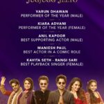 Karan Johar Instagram - And it keeps giving!!! #Brahmastra & #JugJuggJeeyo win big at the #ZeeCineAwards2023. Our @dharmamovies family is overwhelmed with love & gratitude♥️♥️♥️