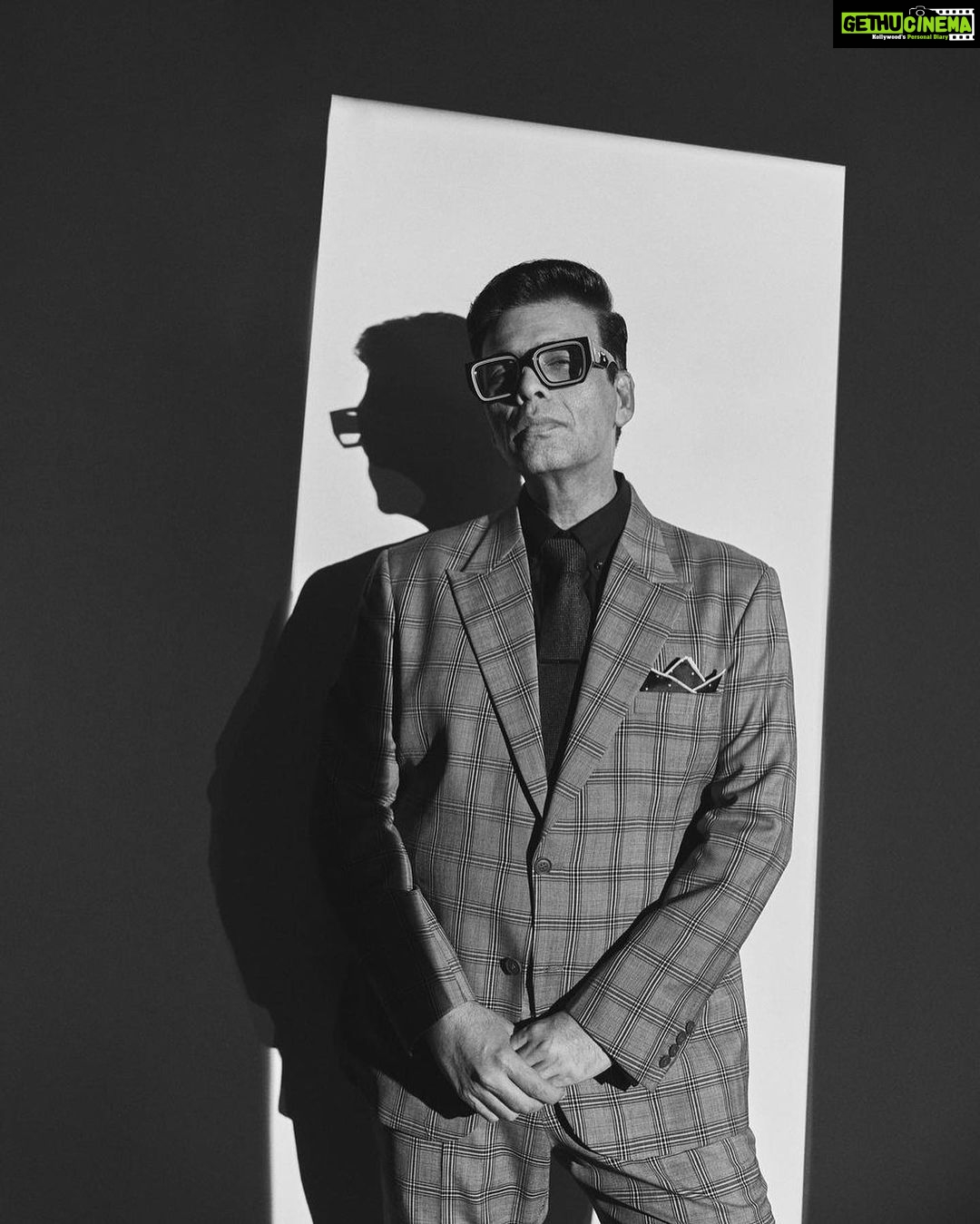 Karan Johar Instagram - When colour took a night off… styled by @ekalakhani in @masculineofficial 📷 @sheldon.santos