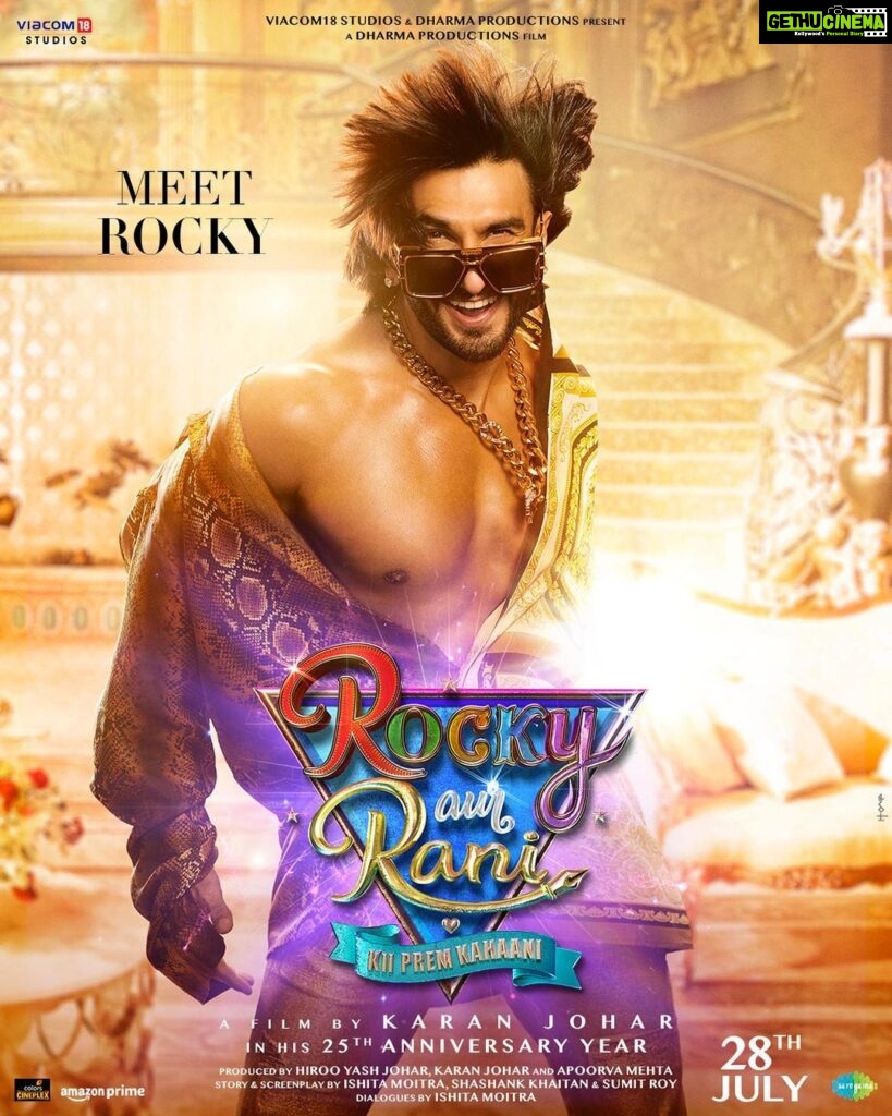Karan Johar Instagram - An absolute ‘heartthrob’, who wears his own heart on his sleeve - meet Rocky!🤟🏻 #RockyAurRaniKiiPremKahaani, in cinemas 28th July, 2023. #RRKPK @aapkadharam #JayaBachchan @azmishabana18 @ranveersingh @aliaabhatt @apoorva1972 @ajit_andhare @_ishita_moitra_ @shashankkhaitan @gogoroy @somenmishra @dharmamovies @viacom18studios @saregama_official