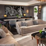 Karan Johar Instagram - For @archdigestindia : “This home is bespoke; it’s one of a kind. It is designed to reflect who Karan is: glamorous, fun, and also a little over the top! It’s not a space that can be imitated,” says interior designer Gauri Khan (@gaurikhan). Knowing Karan’s largesse and his love for entertaining, Gauri wanted the home to serve as a seamless extension of his personality, where guests could make themselves comfortable from the get-go. The main entryway wall is clad in a dramatic, fluted, black-and-white “panda” marble that lines the passageway into a light-filled living room, the tall, arched French windows open onto a serene terrace—Karan's favourite spot—dotted with tropical plants, where he can enjoy his coffee. Both Karan and Gauri also admit to an affinity for the powder room—during the day, the sunlight filters in, reflecting off the glossy surfaces—which Khan accented with a statement turbine light, a vanity with marble horse-head detail, and a forest-green wall. While Gauri has used a medley of richer tones for the public areas, for Karan’s private spaces—his dressing room, bedroom, and bathroom—she adopted a softer palette of beiges, muted metal tones, and wooden herringbone floors, while still keeping some distinctive threads to tie in the entire design story. Explore the filmmaker's home at the link in bio. On Stands NOW! Photography by: Ishaan Nair (@ishaannair7) Words by: Priyanka Khanna (@priyankaskhanna) Art Director: Chandni Mehta (@thebombaycat) Production: Harshita Nayyar (@harshitanayyar_) Karan Johar's team: Manager: Lenn Soubam (@len5bm) Fashion Stylist: Eka Lakhani (@ekalakhani) Assistant Stylist: Arpita Chonkar (@arpita.kc) & Mayuri Srivastava (@mayuri_srivastava) Hair: Aalim Hakim (@aalimhakim) Makeup: Paresh Kalgutkar (@paresh_kalgutkar) Gauri Khan's team: Managed by : Bottomline Media pvt ltd (@bottomlinemedia) Hair: Rishika Chaudhry Makeup: Saba Khan (@sabakhanmakeup)