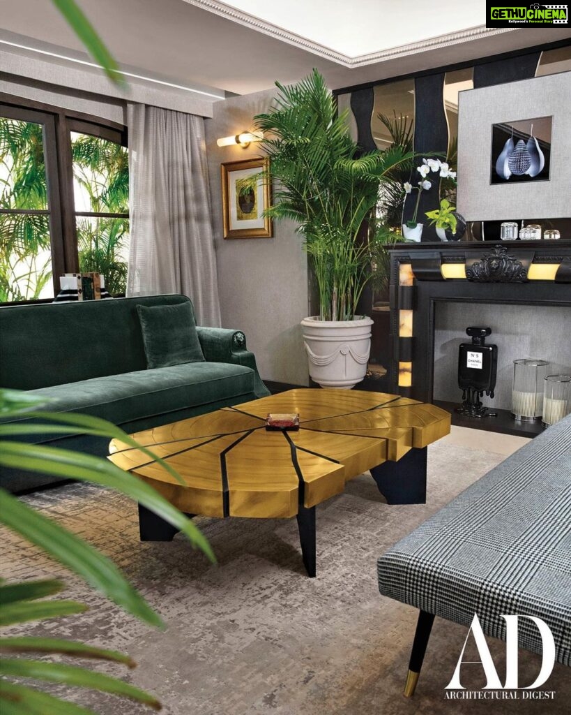 Karan Johar Instagram - For @archdigestindia : “This home is bespoke; it’s one of a kind. It is designed to reflect who Karan is: glamorous, fun, and also a little over the top! It’s not a space that can be imitated,” says interior designer Gauri Khan (@gaurikhan). Knowing Karan’s largesse and his love for entertaining, Gauri wanted the home to serve as a seamless extension of his personality, where guests could make themselves comfortable from the get-go. The main entryway wall is clad in a dramatic, fluted, black-and-white “panda” marble that lines the passageway into a light-filled living room, the tall, arched French windows open onto a serene terrace—Karan's favourite spot—dotted with tropical plants, where he can enjoy his coffee. Both Karan and Gauri also admit to an affinity for the powder room—during the day, the sunlight filters in, reflecting off the glossy surfaces—which Khan accented with a statement turbine light, a vanity with marble horse-head detail, and a forest-green wall. While Gauri has used a medley of richer tones for the public areas, for Karan’s private spaces—his dressing room, bedroom, and bathroom—she adopted a softer palette of beiges, muted metal tones, and wooden herringbone floors, while still keeping some distinctive threads to tie in the entire design story. Explore the filmmaker's home at the link in bio. On Stands NOW! Photography by: Ishaan Nair (@ishaannair7) Words by: Priyanka Khanna (@priyankaskhanna) Art Director: Chandni Mehta (@thebombaycat) Production: Harshita Nayyar (@harshitanayyar_) Karan Johar's team: Manager: Lenn Soubam (@len5bm) Fashion Stylist: Eka Lakhani (@ekalakhani) Assistant Stylist: Arpita Chonkar (@arpita.kc) & Mayuri Srivastava (@mayuri_srivastava) Hair: Aalim Hakim (@aalimhakim) Makeup: Paresh Kalgutkar (@paresh_kalgutkar) Gauri Khan's team: Managed by : Bottomline Media pvt ltd (@bottomlinemedia) Hair: Rishika Chaudhry Makeup: Saba Khan (@sabakhanmakeup)