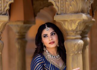 Kavya Shetty Instagram - 💙 Photography @equinoxestillmediaa Mua @glazes_by_sheethal Jewellery @aabushanjewellery1941 Designer @sheethaldesigner_official Hairstyle @hairstyle_by_anitha Location @destino_the The Destino 4.0