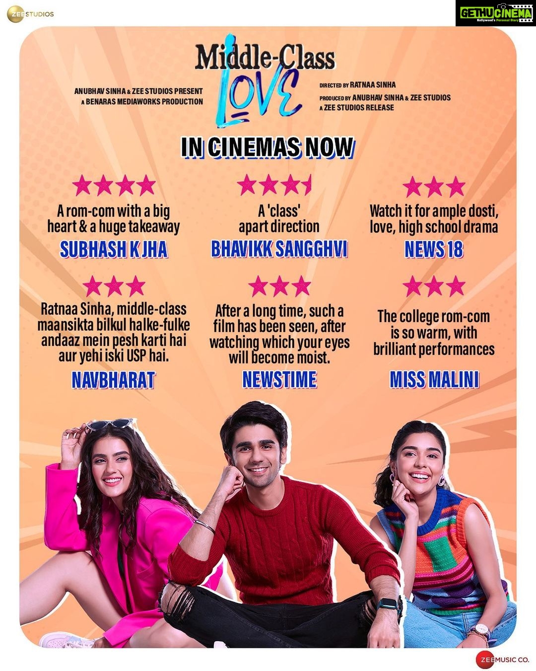 Kavya Thapar Instagram - Here is why you should go watch #Middleclaslove In theatres 🙏🤩 Aap sab ne itna pyaar diya hum sab aapko bahot entertainment denge 🫶 Thank you @ratnabsinha @anubhavsinhaa mujhe Iss layak samajhne ke liye aur ye mauka dene ke liye 🙏🥹❤️ Thank you audience uss layak mujhe prove karne ke liye ❤️ Thank you @zeestudiosofficial @benarasmediaworks ❤️ Thank you @pritkamani @eishasingh itne Amazing hone ke liye 🥹🫶❤️ India