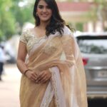 Kavya Thapar Instagram - For the Press Meet of #PICHAIKKARAN2 in Chennai ✨ Wearing : @weaveinindia Styled by : @anushaa13 @lavanya_desigan HMU : @hariprasad_mua Chennai, India