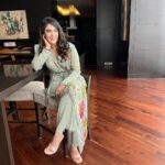 Kavya Thapar Instagram - Just feeling pretty af 🥰✨ #promotions #pichaikkaran2 #bichagadu2 Wearing : @mavishofficial_ Styling - @anushaa13 HMU - @winsome_studios