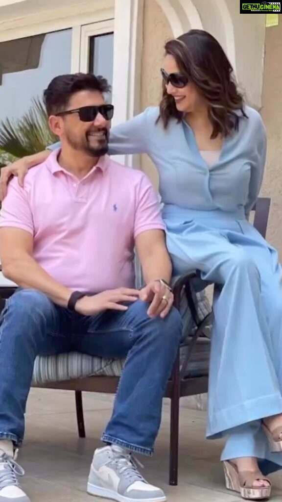 Madhuri Dixit Instagram - Happy Birthday to my soulmate and best friend. I wish you all the happiness, love. Here’s to many more birthdays and adventures together. You are indeed the wind beneath my wings! #sunday #sundayfunday #happybirthday #husband #birthday #love