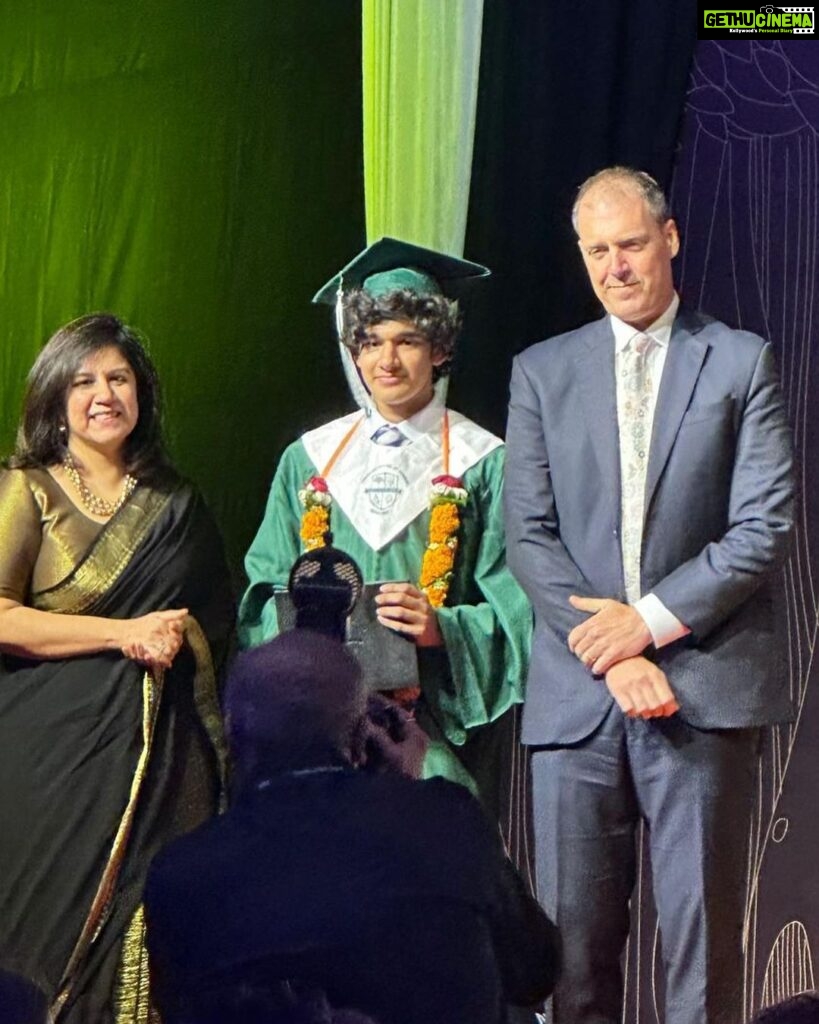 Madhuri Dixit Instagram - Proud Parent moment: Congratulations to my brilliant star on reaching new heights❤️ #DrNene #graduation #proudparent #congratulations #son #proudmoment #success #cheers #instagram #instagood