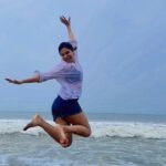 Madonna Sebastian Instagram - Twirl huddle hustle repeat #beach #beachchild @jaindavid 📽️