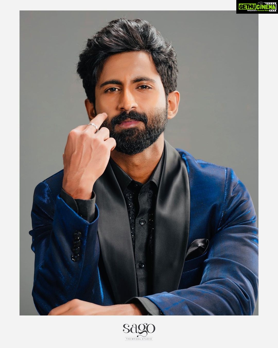 Mahendran Instagram - A suit needs to FIT. There’s a reason it’s called a SUIT 💙 Outfit @sago_thebridalstudio Concept & styling @njsatz Photography @ngrnandha Hairstyling & Makeup @mr.b_salon @babu4love Studio @njstudios_7159 Assistant stylist @lokesh_1208 Sago’s logo design @moby_antony Media partner @sathyanj_youtubechannel