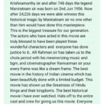 Mahendran Instagram - Maniratnam sir 🤩❤️ Hats off everyone 👏🏻👏🏻 @karthi_offl @jayamravi_official @the_real_chiyaan @trishakrishnan @aishwaryaraibachchan_arb @arrahman @r_varman_ @redgiantmovies_ @suhasinihasan @lyca_productions @madrastalkies @tipstamilofficial #ponniyinselvan #ps1 India