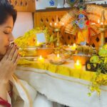 Mahima Nambiar Instagram - Wish you the bright rays of happiness, joy, and prosperity, Happy Vishu! 🪔 #vishu #happyvishu #vishuathome #familytime #harekrishna #radhekrishna #krishna