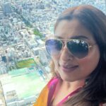 Malavika Instagram - From this elevated viewpoint, embracing the picturesque charm of Japan's cityscape 🏙️🩵 Tokyo Skytree, Japan