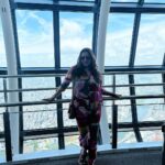Malavika Instagram - From this elevated viewpoint, embracing the picturesque charm of Japan's cityscape 🏙️🩵 Tokyo Skytree, Japan