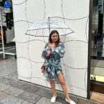 Malavika Instagram – When raindrops and fashion collide, magic happens. ☔️💕 Ginza, Tokyo