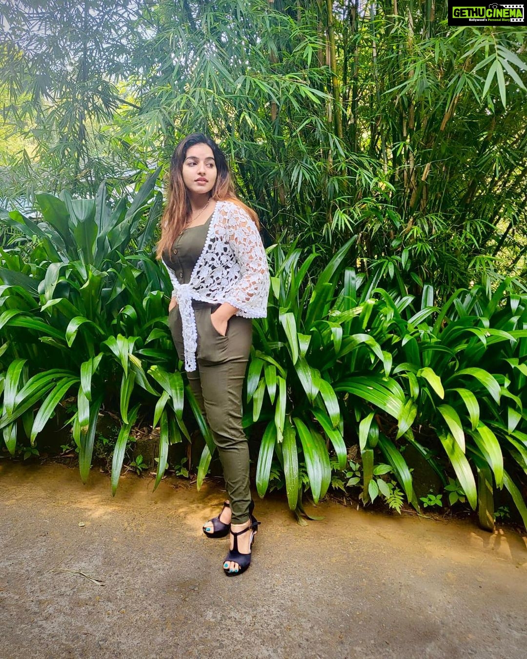 Malavika Menon Instagram - There is something infinitely healing in the repeated refrains of nature… the assurance that dawn comes after night, and spring after winter💚🌿🍃🌳🥝🥬-Rachel Carson Wearing @swayamvarasilksindia #malavikamenon #mm #nature #green #love #grateful #present
