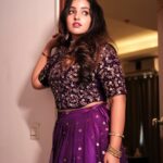 Malavika Menon Instagram - Life is better with some purple in it🥰😉 👗 @yla_designs @yla_online 📸 @fade_daliya @valiant__filims 💄 @naaz_nazim_official Jewel @bridal_rental_jewellery_peony