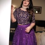 Malavika Menon Instagram - Life is better with some purple in it🥰😉 👗 @yla_designs @yla_online 📸 @fade_daliya @valiant__filims 💄 @naaz_nazim_official Jewel @bridal_rental_jewellery_peony