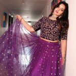 Malavika Menon Instagram - Life is better with some purple in it🥰😉 👗 @yla_designs @yla_online 📸 @fade_daliya @valiant__filims 💄 @naaz_nazim_official Jewel @bridal_rental_jewellery_peony