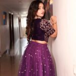 Malavika Menon Instagram - Life is better with some purple in it🥰😉 👗 @yla_designs @yla_online 📸 @fade_daliya @valiant__filims 💄 @naaz_nazim_official Jewel @bridal_rental_jewellery_peony