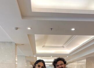 Meenakshi Chaudhary Instagram - Yes, we have a signature pose :) @meenakshichaudhary006 this was so much fun. We should keep doing this whenever we meet. #hit2 #bloodyblockbuster #urikeurike