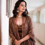Meenakshi Chaudhary Instagram - Grounded 🌑 📸 @7minds_production Styled by - @riechamallick Outfit by - @bydivyaaggarwal Jewellery by - @karnikajewelshyd