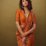 Meenakshi Chaudhary Instagram - Saree not sorry 😌 my never ending love for sarees 📸 @akshay.rao.visuals Styled by - @riechamallick Outfit by - @sonamluthria Jewellery by - @karnikajewelshyd Make up - @s_r_studios_ Hair - @chinnisrinu_stylist