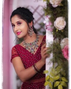 Meghana Lokesh Instagram - Bloom 🪷🎴 . Jewellery: @vibhajewellers Wearing : @ishas_by_prasuna Hair : @lovemyselfsowmya Make up : @brunda_mua Captured by : @narsappa_photography Hyderabad