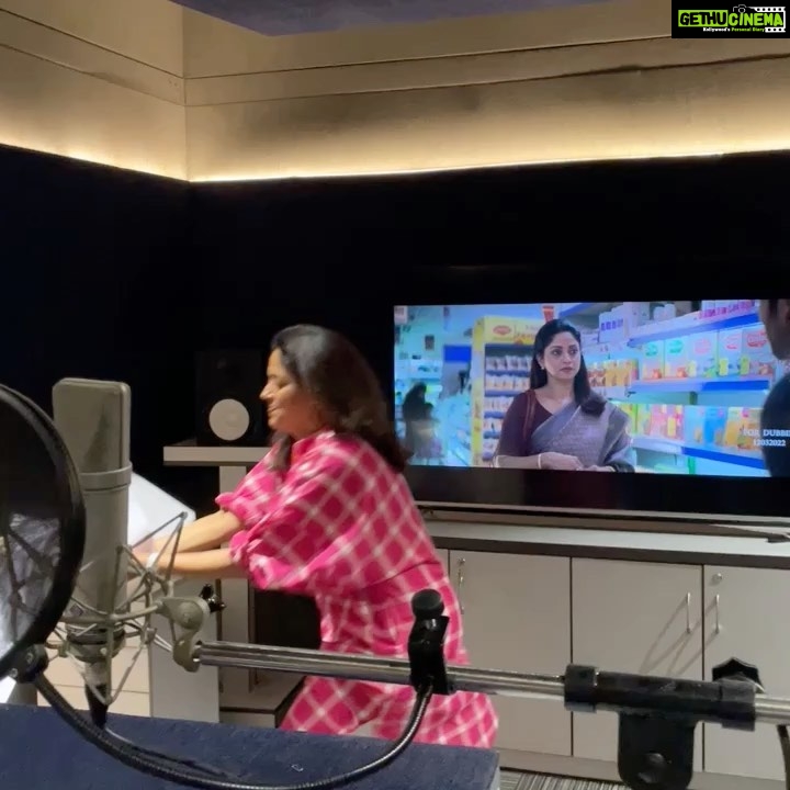 Nadhiya Instagram - Excited !!!😀 after dubbing for the first time in Telugu for “Ante Sundaraniki”. A huge thanks to director Vivek Athreya for your confidence, dedication and cooperation💜and also very thankful to the support team.. @vishnuviv @anilkumar_karella @_keerthisurya_ @girimudhiraj @manishankar_ravula