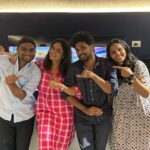 Nadhiya Instagram - Excited !!!😀 after dubbing for the first time in Telugu for “Ante Sundaraniki”. A huge thanks to director Vivek Athreya for your confidence, dedication and cooperation💜and also very thankful to the support team.. @vishnuviv @anilkumar_karella @_keerthisurya_ @girimudhiraj @manishankar_ravula