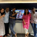 Nadhiya Instagram - Excited !!!😀 after dubbing for the first time in Telugu for “Ante Sundaraniki”. A huge thanks to director Vivek Athreya for your confidence, dedication and cooperation💜and also very thankful to the support team.. @vishnuviv @anilkumar_karella @_keerthisurya_ @girimudhiraj @manishankar_ravula