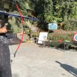 Nadhiya Instagram – Trying my luck with archery 🏹 in between shots as my director @ramesharchi of LGM captures the moment😀

#archery #targetpractice #timepass #newskills #challenge