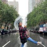 Nadhiya Instagram - My version of “Singing in the Rain”😄☔️🎶 #monsoon #raindrops #nyc #feelgood #seasons