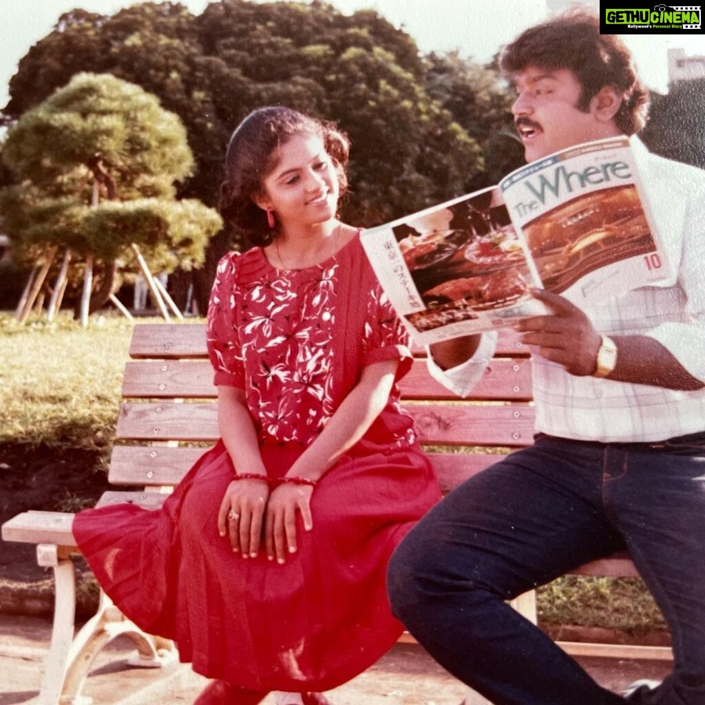 Nadhiya Instagram - Poomazhai Pozhiyudhu -1987 release, directed by the late Allagapan.. fun facts : my first film with Vijaykanth sir, first tamil film music composed by the legendary RD Burman and my first film shoot abroad (Japan & Hong Kong)😊 #flashbackfriday #tamilmovies #rdburmanhits #films #movies #hitsongstamil