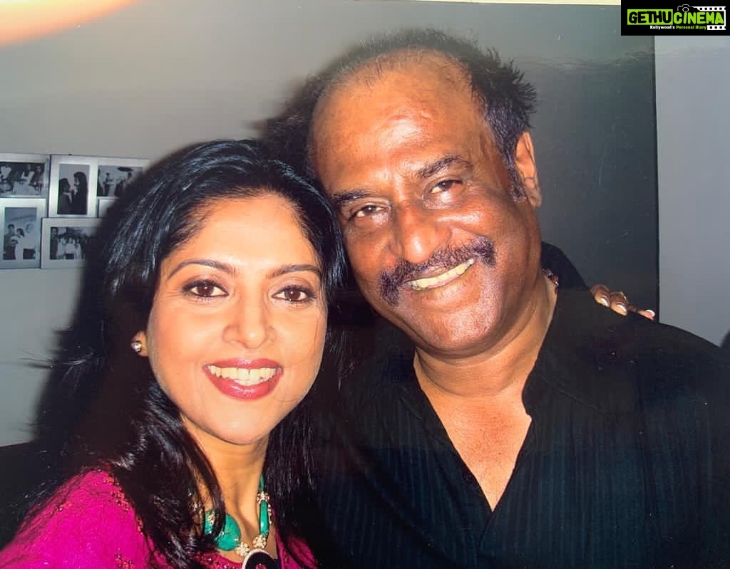 Nadhiya Instagram - Wishing a very Happy Birthday to the One and Only Rajini sir.... May you be blessed with love, peace and happiness always🎂❤️💐🥳 @rajinikanth #BirthdayWishes