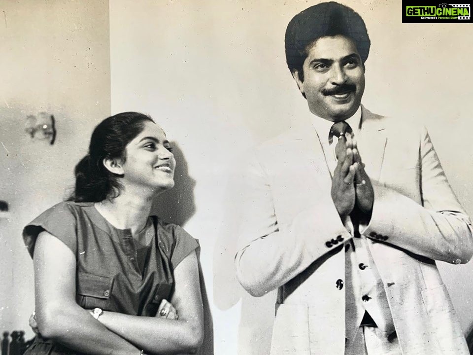 Nadhiya Instagram - Sharing a very special memory from ‘Onningu Vannengil’. It was my second film and my first with director Joshiy and Mammukka. A handful of amazing people I met and friendships that have stayed with me over the years❤️✨ #TBT #ThrowBackThursday #OnninguVannengil