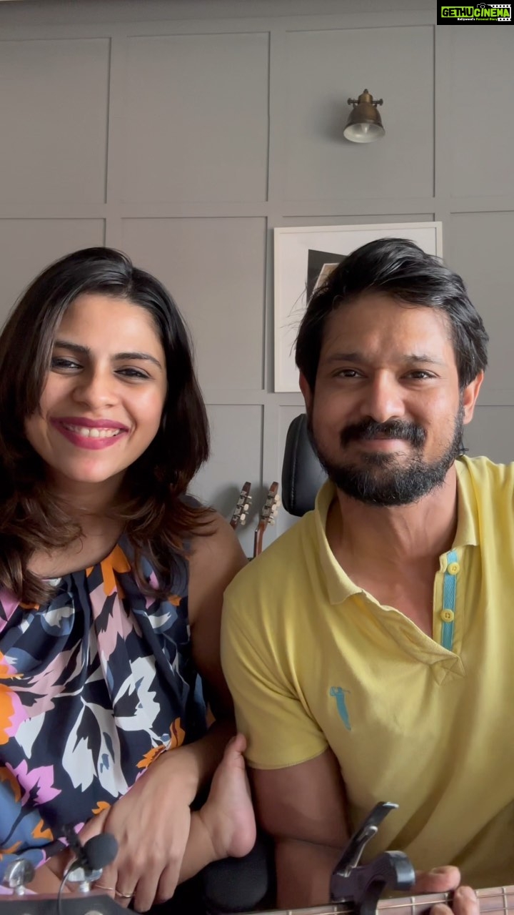 Nakul Instagram - Happy Women’s Day Fam 🌸 Jamming in Sunlight about the moonlight 😄 Also the reason why we don’t get to sing more often is, Akira has to be a part of every conversation and the Amore is going through growth spurt and constantly nursing 🥲 #khulbeetails #khulbee #nakkhulsrubee #amateursingers #guitarcoversong