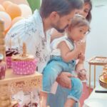 Nakul Instagram - About Yesterday ❤️ Mumma arranged this awesome 1st year bday party for #myakira .. AKIRA & I are blessed to have such a Doting Mumma & wifey. @srubee mumma baked such a delicious Leo cake backed with cupcakes & brownies for our lil Lioness! Here are a few moments we wanted to share with y’all Fam! A Big thank you to One & all fam for all the love & blessings y’all shower upon AKIRA. . . A huge thank you to @danushbhaskar mama for capturing such beautiful moments 📸🙏🏼🙏🏼🙏🏼❤️❤️❤️ . . Also, to one and all present - our small Family !! Y’all made this day so special 🥰 A Big thank you to @cocoplaynut for having such a beautiful play area (I think I played more than the children 😋) & @birthdayguys for setting up such an amazing decor in a short notice 👌🏼 . . . #myakira #khulbaebee #khulbeetails #nakkhulsrubee #1stbirthday #babyturnsone #babykhulbee #familytime