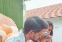 Nakul Instagram - About Yesterday ❤️ Mumma arranged this awesome 1st year bday party for #myakira .. AKIRA & I are blessed to have such a Doting Mumma & wifey. @srubee mumma baked such a delicious Leo cake backed with cupcakes & brownies for our lil Lioness! Here are a few moments we wanted to share with y’all Fam! A Big thank you to One & all fam for all the love & blessings y’all shower upon AKIRA. . . A huge thank you to @danushbhaskar mama for capturing such beautiful moments 📸🙏🏼🙏🏼🙏🏼❤️❤️❤️ . . Also, to one and all present - our small Family !! Y’all made this day so special 🥰 A Big thank you to @cocoplaynut for having such a beautiful play area (I think I played more than the children 😋) & @birthdayguys for setting up such an amazing decor in a short notice 👌🏼 . . . #myakira #khulbaebee #khulbeetails #nakkhulsrubee #1stbirthday #babyturnsone #babykhulbee #familytime
