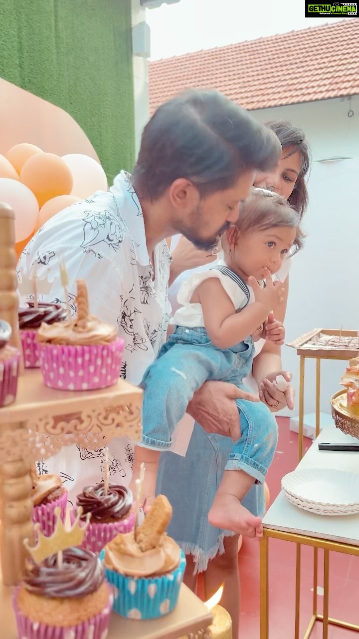 Nakul Instagram - About Yesterday ❤️ Mumma arranged this awesome 1st year bday party for #myakira .. AKIRA & I are blessed to have such a Doting Mumma & wifey. @srubee mumma baked such a delicious Leo cake backed with cupcakes & brownies for our lil Lioness! Here are a few moments we wanted to share with y’all Fam! A Big thank you to One & all fam for all the love & blessings y’all shower upon AKIRA. . . A huge thank you to @danushbhaskar mama for capturing such beautiful moments 📸🙏🏼🙏🏼🙏🏼❤️❤️❤️ . . Also, to one and all present - our small Family !! Y’all made this day so special 🥰 A Big thank you to @cocoplaynut for having such a beautiful play area (I think I played more than the children 😋) & @birthdayguys for setting up such an amazing decor in a short notice 👌🏼 . . . #myakira #khulbaebee #khulbeetails #nakkhulsrubee #1stbirthday #babyturnsone #babykhulbee #familytime
