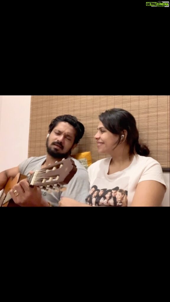 Nakul Instagram - #throwbackthursday I was 5 months pregnant with Akira and in peak lockdown when we recorded this ! @actornakkhul 💜 #nakkhulsrubee #khulbee #khulbeetails #amateursingers