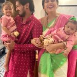 Nakul Instagram – Meet the new addition to our little universe – Amore ❤️ 🥹

📸 @danushbhaskar 

Akira & Amore wearing custom made @collectiveamara 

@actornakkhul – @sundari_silks 

@srubee  Saree @collectiveamara 
Custom made Blouse @sameenasofficial 

Absolutely in love with this cover version of the song @sudharshan93 

#myakira #myamore #khulbabees #khulbeetails #nakkhulsrubee