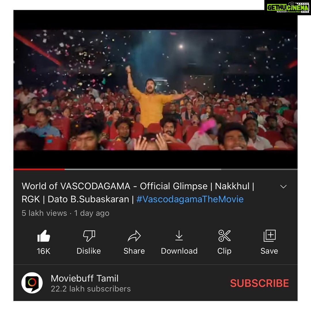 Nakul Instagram - #grateful fam for the half a million views 💛🙏🏼 #vascodagama #charmingstar #tamilfilm #indiancinema #comingsoon #cantwait