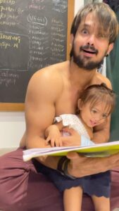 Nakul Instagram - What better way to celebrate #childrensday .. So #myAkira loves it when I read #gajapatikulapati to her .. she dictates the narrative. Now I know the lines in the book by heart. This children’s day is truly special to me.. .. Pamper that baby of yours, also the one inside. Have a nice one Fam! . 📸 @srubee thank you Mumma for capturing these priceless moments ❤️ . To the author @ashokscape , Thankyou for letting us into Gajapathy Kulapathi’s world ! We love your book and work sir ! 🤩 #khulbaebee #khulbeetails #nakkhulsrubee