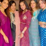 Neha Prajapati Instagram - Had a blast at @shireenmirza and @hasansartaj ‘s Eid party.. You two are wonderful host .. delicious food .. specially “sheerkurma” a big muuaahhh to mommy .. & surprise yummy cake by @iamitsinghthakur 🤤 Funfilled laughters .. dumbshedas(we won btw😅) And the “JADOJEHAD” we made for making reels🤣🤣🤣 Thankyou for inviting 🤗❤️❤️