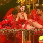Nora Fatehi Instagram – A lil preview of my performance ❤️‍🔥 its the retro vibes for me! 
Ive always wanted to perform on Helen mams tracks and embody the cabaret spirit on stage! she is 😍🔥 #icon 

@iifa 
@sanjayshettyofficial @snehaworld 
Outfit @abujanisandeepkhosla 
Hair @amitthakur_hair 
Makeup @marianna_mukuchyan