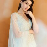 Nora Fatehi Instagram - @marianna_mukuchyan @aasthasharma Outfit @ritikamirchandani Earrings @diamantinafinejewels Rings @anmoljewellers