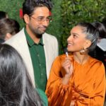 Pallavi Sharda Instagram - Oh what JOY. Thank you @netflixgolden @hollywoodreporter @goldhouseco for bringing together a room full of humans who share so much context, so many stories, have jumped through insurmountable hoops and have - in many cases - overcome historical othering to be able to today stand tall as artists of Asian descent. Events such as this not only remind us of community, of the richness of our shared heritage, but they also shine a bright forward light over the aspirations of our future peers. May they be able to ideate, triangulate and celebrate within the nuances of duality and all its story-telling glory… without the question of belonging. What a pleasure to meet & share a stage with so many of my contemporary idols. I am in awe of everyone that was in that room. Special shout out to the wedding season fam who were present: my partner in fun-loving crime @surajsharmagram, ace DP @meendawg, Manager no 1 @rajvr42 and our fearless producer @samosastories 🧡🇮🇳 More posts incoming. Because this was just that kind of evening! 📸 @tracythnguyen @gettyimages 👗 @andreaiyamah 👛 @cuyana 👠 @katmaconie @collective.agencyla Vision: @devs213