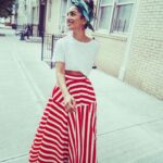 Pallavi Sharda Instagram – Wearing my stripes into Monday morning… ☀️

With 
📸 @photographedbyonken 
🧣 @onkenhat 
🦓 @houseofaama 
👗 @devs213