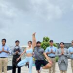 Parull Chaudhry Instagram - We are ready for International Day of Yoga. Are you? @fairfieldbymarriottmumbai Performing asanas under the expert guidance of @chandresh_patel_official Activewear @liveaastey #yoga #yogainspiration #yogapractice #yogaeverywhere #reels #reelsinstagram Fairfield by Marriott, Mumbai International Airport